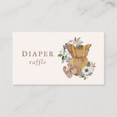 ニュートラルボホ子供部屋ベビーシャワーおむつラッフル エンクロージャーカード (正面)