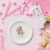 ニュートラルボホ子供部屋ベビーシャワー ペーパープレート (パーティー)