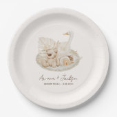 ニュートラルボホ子供部屋ベビーシャワー ペーパープレート (正面)