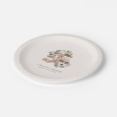 ニュートラルボホ子供部屋ベビーシャワー ペーパープレート (アングル)