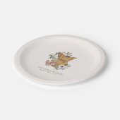 ニュートラルボホ子供部屋ベビーシャワー ペーパープレート (アングル)