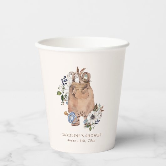 ニュートラルボホ子供部屋ベビーシャワー 紙コップ (正面)