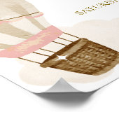 ニュートラルボーホホットエアバルーンベビーシャワーへようこそ ポスター (角)