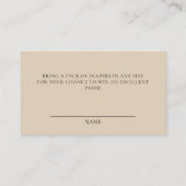 ニュートラルポピンシャンパンおむつラッフルベビーシャワー エンクロージャーカード (裏面)