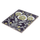 ニュートラルポピーズポピーフラワーアールヌーボーデコフォーク タイル (側面)