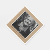 ニュートラルマイルストーン100番目の誕生日写真 スタンダードランチョンナプキン (角)