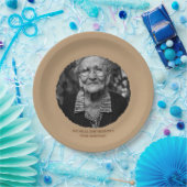 ニュートラルマイルストーン100番目の誕生日写真 ペーパープレート (パーティー)