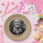 ニュートラルマイルストーン100番目の誕生日写真 ペーパープレート (パーティー)