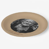 ニュートラルマイルストーン100番目の誕生日写真 ペーパープレート (アングル)