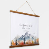ニュートラルマウンテンウォーター結婚カラーズゲストブック 吊り下げ型タペストリー (傾斜あり)