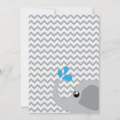 ニュートラルママ&ベビーエレファントベビーシャワー招待状 招待状 (裏面)