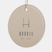 ニュートラルミニマリストの年 セラミックオーナメント (左)