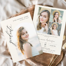 ニュートラルミニマリストアーチフォト卒業パーティー