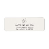 ニュートラルミニマリストスモールビジネス差出人住所 ラベル (正面)