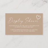 ニュートラルミニマリストディスプレイシャワーエンクロージャカード エンクロージャーカード (正面)