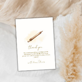 ニュートラルミニマリストペストリーシェフベビーシャワー サンキューカード