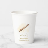 ニュートラルミニマリストペストリーシェフベビーシャワー 紙コップ (裏面)