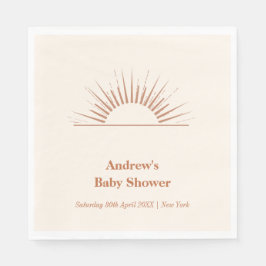 ニュートラルミニマリストボホサンシャインベビーシャワー スタンダードランチョンナプキン