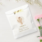 ニュートラルミニマリストボホ砂漠サボテン赤ちゃんシャワー フェイバーバッグ (封をした状態)