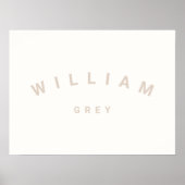 ニュートラルミニマリスト名子供部屋デコールポスター ポスター (正面)