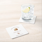 ニュートラルミニマリスト新しいチャプターブックベビーシャワー スクエアペーパーコースター (インサイチュ)