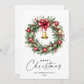 ニュートラルミニマリストBohoクリスマスコンポジション シーズンカード (正面/裏面)