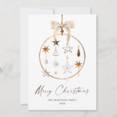 ニュートラルミニマリストBohoクリスマスコンポジション シーズンカード (正面)