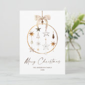 ニュートラルミニマリストBohoクリスマスコンポジション シーズンカード (スタンド正面)