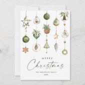 ニュートラルミニマリストBohoクリスマスコンポジション シーズンカード (正面)