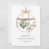 ニュートラルミニマリストBohoクリスマスコンポジション シーズンカード (正面)