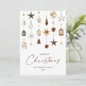 ニュートラルミニマリストBohoクリスマスコンポジション シーズンカード (スタンド正面)