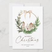 ニュートラルミニマリストBohoクリスマスコンポジション シーズンカード (正面)