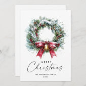 ニュートラルミニマリストBohoクリスマスコンポジション シーズンカード (正面/裏面)