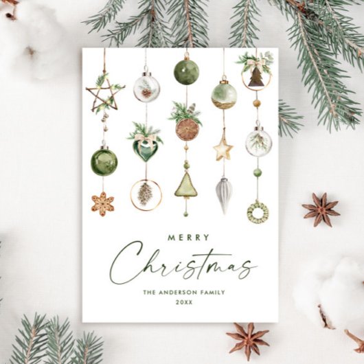 ニュートラルミニマリストBohoクリスマスコンポジション シーズンカード