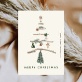 ニュートラルミニマリストBohoクリスマスコンポジション シーズンカード