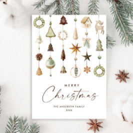 ニュートラルミニマリストBohoクリスマスコンポジション シーズンカード