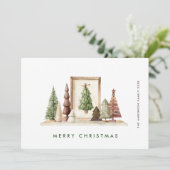 ニュートラルミニマリストBohoクリスマスコンポジション シーズンカード (スタンド正面)