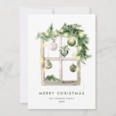 ニュートラルミニマリストBohoクリスマスコンポジション シーズンカード (正面)