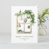 ニュートラルミニマリストBohoクリスマスコンポジション シーズンカード (スタンド正面)