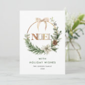 ニュートラルミニマリストBohoクリスマスコンポジション シーズンカード (スタンド正面)