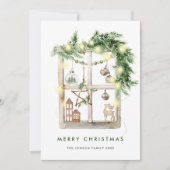 ニュートラルミニマリストBohoクリスマスコンポジション シーズンカード (正面)