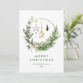 ニュートラルミニマリストBohoクリスマスコンポジション シーズンカード (スタンド正面)