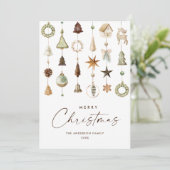 ニュートラルミニマリストBohoクリスマスコンポジション シーズンカード (スタンド正面)