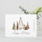 ニュートラルミニマリストBohoクリスマスコンポジション シーズンカード (スタンド正面)