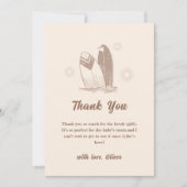 ニュートラルミニマリストBohoサーフボードベビーシャワー サンキューカード (正面)