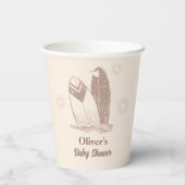 ニュートラルミニマリストBohoサーフボードベビーシャワー 紙コップ (裏面)