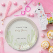 ニュートラルミニマリストBoho Cactusアーチベイビーシャワー ペーパープレート (パーティー)