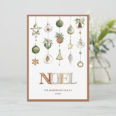 ニュートラルミニマリストBoho Christmas Composition Holi シーズンカード (スタンド正面)