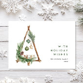 ニュートラルミニマリストBoho Christmas Composition Holi シーズンカード