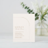 ニュートラルミニマルアーチフォトブライダルシャワー 招待状 (スタンド正面)